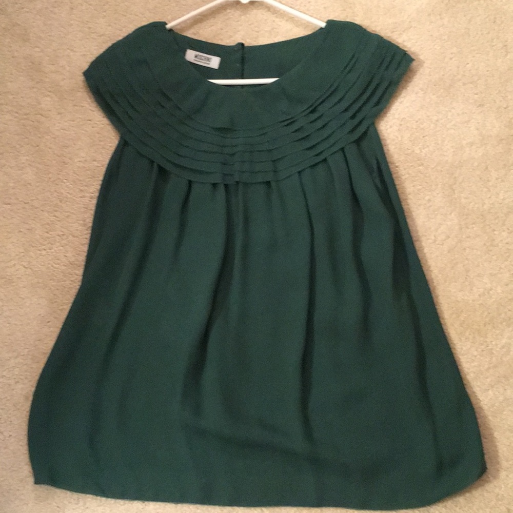MOSCHINO Made in Italy Emerald Green Silk top- 6